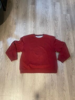 Izod Men’s Size XXL Crew Neck Burgundy Comfort Cotton Sweatshirt Active Fleece